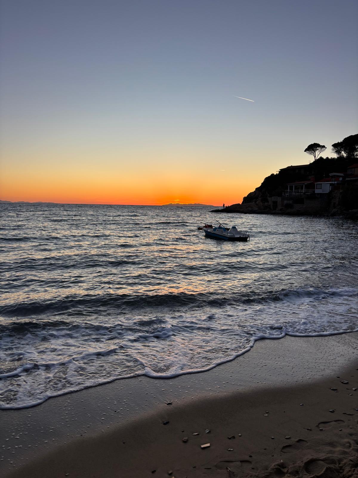 Tramonto sul mare all’Isola d’Elba